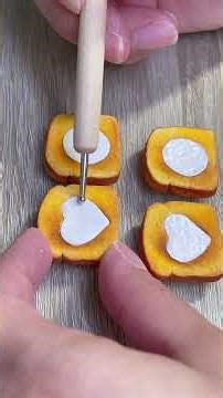 Making Realistic Egg In A Hole Miniature Polymer Clay Food Tutorial #miniatures #polymerclay