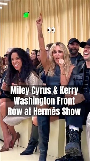 Miley Cyrus & Kerry Washington Dance on the Front at Hermès Show | #shorts #mileycyrus
