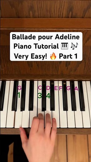 🎹 Ballade pour Adeline 🎶 Piano Tutorial Part 1 #pianotutorial #balladepouradeline #piano