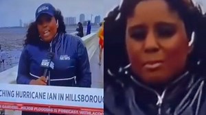 The Look On Her Face Says It All: News Reporter Covering Hurricane Ian Gets Exposed During A Live Broadcast!