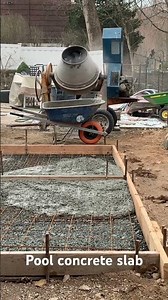 Pool concrete slab