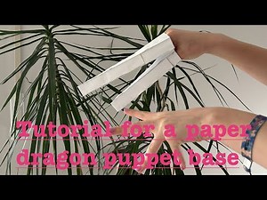 How to make a Paper Dragon puppet base @Cat_Dragon-12