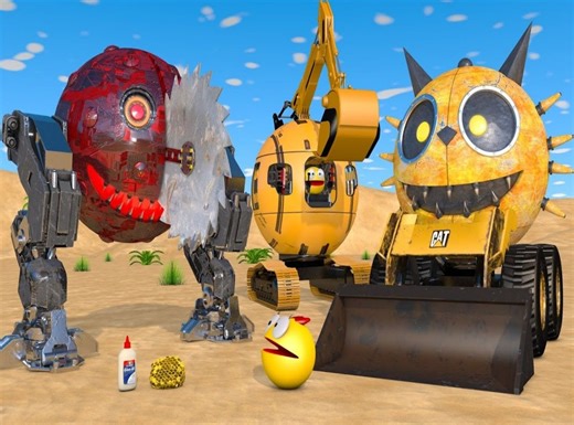 机器人动画：萌趣吃豆人的觅食之旅，冒险和幸运还能光顾他们吗？