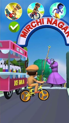 Little Singham Super Skater Vs Little Singham Cycle Race Vs Little Krishna Nice Gameplay #shorts