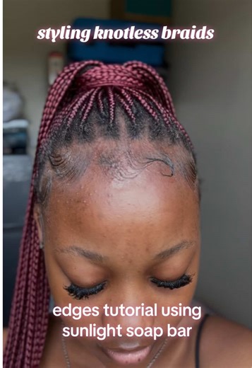 Knotless Braids & Edge Styling Tutorial