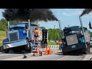 This is INSANITY! LOADED Uphill SEMI DRAG RACING! Unc's Semi Stampede June 2025.