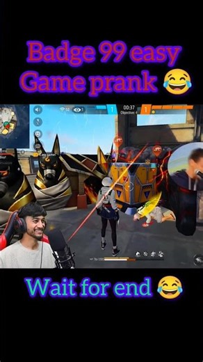 badge 99 prank 😂#funny #freefire #shortsfeed #badge99