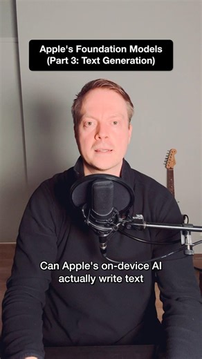 Apple's Foundation Models (Part 3: Text Generation)