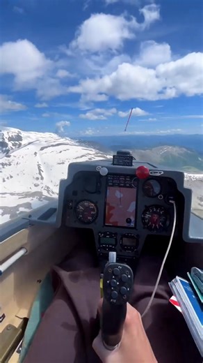 Following the mountain helps gliders stay airborne using ridge lift and thermals. The cockpit view shows how pilots read airflow with instruments and the yaw string while flying along snowy ridges. The calm mountain line flying from Lucie Caudrelier really shows the beauty of soaring flight. #aviation #gliding #soaring #cockpitview | Glider Airstrip