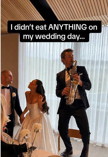 Saxophone Wedding: Too Busy Dancing to Eat