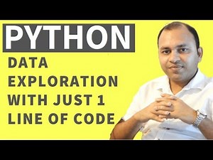 Data Exploratory Analysis Report in Python with Just one line of code | Python Tutorial