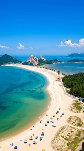 선유도 해수욕장 군산 에메랄드 바다 힐링 산책