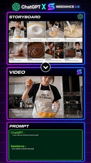 ChatGPT Image 2 × Seedance 2.0 Prompts: AI Cooking Video