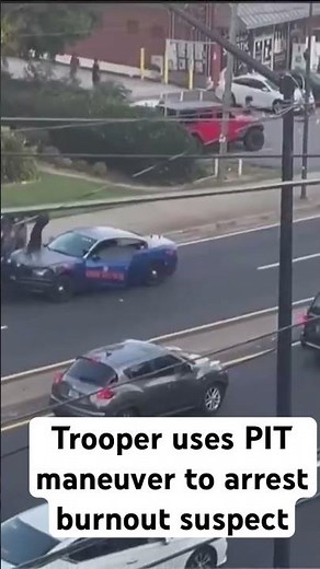 Trooper uses PIT maneuver to arrest burnout suspect