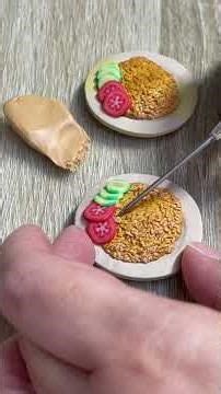 Making Realistic Miniature Polymer Clay Food - Nasi Goring, aka Indonesian Fried Rice