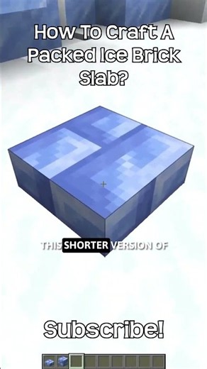 How To Craft A Packed Ice Brick Slab? In Minecraft!