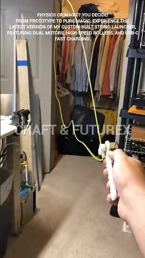 DIY string shooter: Physics defying handheld gadget. #ytshorts