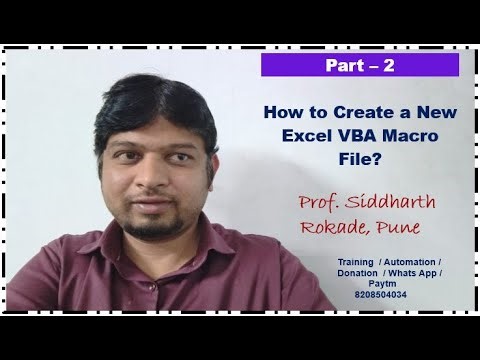 Part 2 How to Create a Fresh VBA Macro File | VBA File Creation | VBA in Hindi | VBA in English