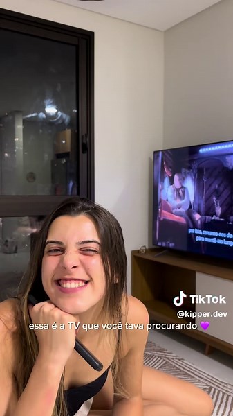 Ainda sem acreditar que ganhamos essa TV 🤯@tclbrasil