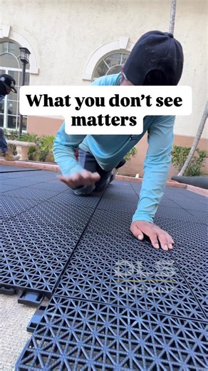 DLS Turf Courts on Instagram: "This courtyard looked finished, but it was already failing. The previous install placed a putting green directly over concrete with no drain tile. Water had nowhere to go, moisture stayed trapped, and the turf broke down fast. We removed everything and rebuilt the space correctly. A centered bocce ball court was leveled using water-level techniques. Perimeter drain tile was installed to allow proper flow, then the putting green was rebuilt on top with high-density 