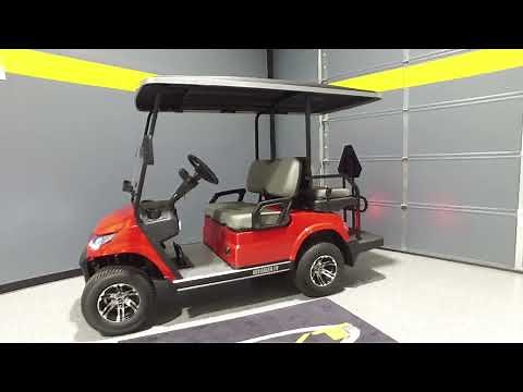 Advanced EV Advent 4 Red 48V Lithium Electric Golf Cart 2" Lifted 4 Passenger