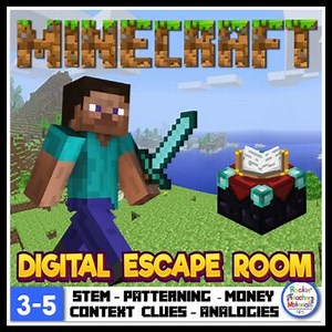UPDATED 2024 Minecraft Digital Escape Room - Interactive Teamwork Escape Room