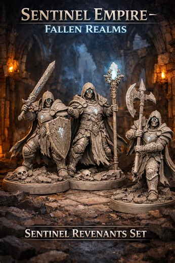 Sentinel Revenants Miniatures | Fallen Realms Miniatures | DND Undead Boss | 32mm Tabletop Miniatures - Etsy