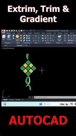 Buat ketupat lebaran #autocad #ketupatlebaran