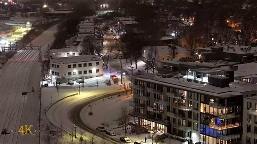 Compact parking parcel excavation under floodlight