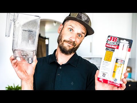 Blender Repair - JB Weld on broken Blendtec jar
