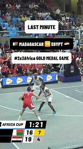 Catch the final moments of the #3x3Africa Cup Gold medal game between 🇲🇬 and 🇪🇬! 🍿