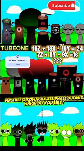 Mr. Tree vs. Owackx Evolution: All Phases Showcase | Math Challenge! 🌳⚡#incrediboxsprunki #oc #fyp
