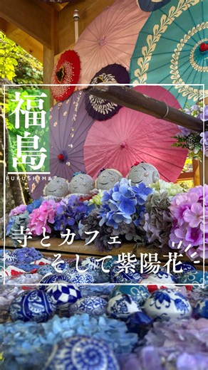 ＊＊＊＊＊＊＊＊＊＊＊＊＊＊＊＊＊＊ 福島県、福島市、あじさいの寺 福島市小田、古くから和歌にも詠まれた歴史ある「しのぶの里」に佇む名刹「陽林寺」。 初夏になると境内一面を色鮮やかな紫陽花が埋め尽くし、訪れる人を魅了する。 重厚な山門をくぐると、そこはまるで日常を忘れるほどの別世界。 青や紫、そして可憐な白のきらめくグラデーションが参道を彩り、一歩進むたびにその美しさに胸を打たれる。 伊達家ゆかりの深い歴史をそっと包み込むように、色とりどりに優しく揺れる紫陽花の花々。 厳かなお寺の静けさと鮮やかな花の色が織りなす景色は、梅雨の季節のご褒美のような美しさ！ 2026年度は7月4日（土）・5日（日）に「あじさい祭り」が開催される。 （※この映像は2025年に撮影したものです。） 「この色鮮やかな紫陽花と、心がすっと落ち着く歴史ある境内が、やっぱり大好きだばい。みんなも初夏の美しい景色に癒やされに、来てみっせ！陽林寺」 ※この映像は個人が特定できないよう、できるだけ人がいない時間帯に撮影しております。 🚩場所：福島県福島市小田字位作山13（陽林寺） 💠見どころ：しのぶの里に咲く初夏のあじ