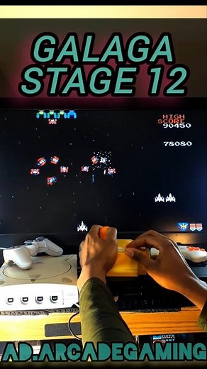 Galaga Stage 12 - Namco Arcade Classics Joystick Controller