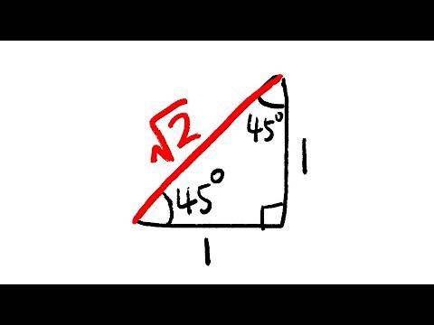 trigonometry: the ratio of the 45-45-90 special right triangle