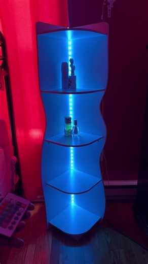 Stylish Modern Corner LED Shelf Ideas