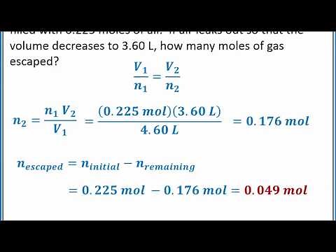 CHEMISTRY 101 - Avogadro's Law