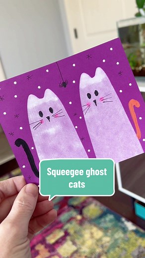 Squeegee Ghost Cats Tutorial