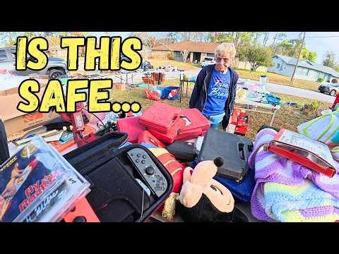 My mom was worried at this yard sale...
