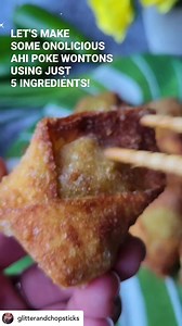 7.2K views · 57 reactions | “Poke is a staple and is always at every potluck, birthday party, and family gathering. This is a twist on poke using minimal ingredients with a whole lot of flavor.” To learn how to make these Ahi Poke Wontons by Foodland Ambassador @glitterandchopsticks, visit Foodland.com. #FoodlandHI #Foodland5 #EasyRecipes #Poke #SimpleRecipes #HawaiiFoodies #HIEats #HawaiiEat #FiveIngredientsRecipe | Foodland - Hawaii | Facebook
