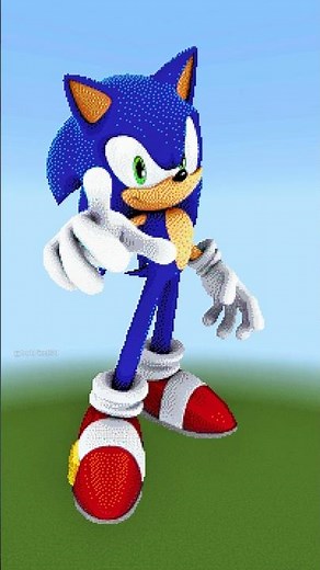 The BEST Sonic Pixel Art in Minecraft 🎨 | Rate My Art || #shorts #minecraft #sonic #pixelart