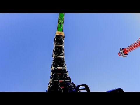Shock Wave Roller Coaster Back Seat Six Flags Over Texas 4K POV