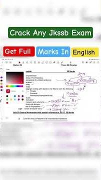 Crack Any JKSSB Exam|English Section Full Marks