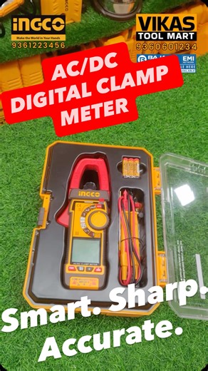Vikas Tool Mart on Instagram: "INGCO AC/DC DIGITAL CLAMP METER – ELECTRICIANS’ FIRST CHOICE! 🔥 Model: DCM66002 | True RMS • 600A • 6000 Count LCD Price: ₹3699/-# 📍 Vikas Tool Mart – INGCO Direct Showroom (Erode, Tamil Nadu) 📞 93612 23456 👉 WhatsApp: https://wa.me/9361223456 🌐 Online Order: www.vikastoolmart.com ⚡ Product Usage • Electricians’ must-have diagnostic tool 🔧 • Solar panel installation site quick check meter ☀️ • Battery shop load test compatible 🔋 • Industrial panel board faul