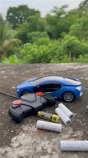 Small unboxing remote control blue morden car