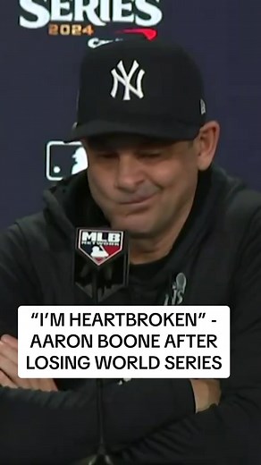 Aaron Boone Shares Heartbreak Over Yankees Loss in World Series