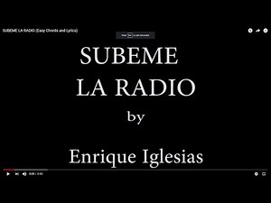 SUBEME LA RADIO (Easy Chords and Lyrics)