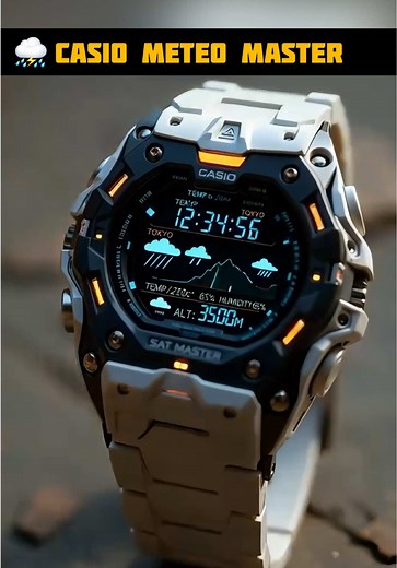 ⛈️CASIO METEO MASTER🌤️ #ai #aivideo #aiart #aishorts #casio 📽️:siliconwatches