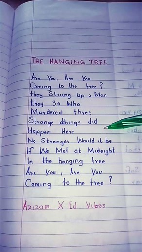 The Hanging Tree❤️ handwriting lyrics