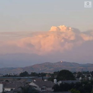 51K views · 611 reactions | Timelapse shows the Apple Fire grow by thousands of acres in Riverside County, California, producing dense clouds of smoke and ash. https://abcn.ws/3ghTzUW | ABC News | Facebook